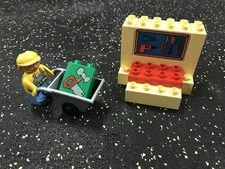 LEGO Town Bob the Builder Construction Worker Minifig w/ Cart