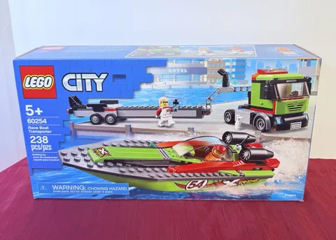 LEGO City 60254 New Race Boat Transporter Semi Truck Retired Set