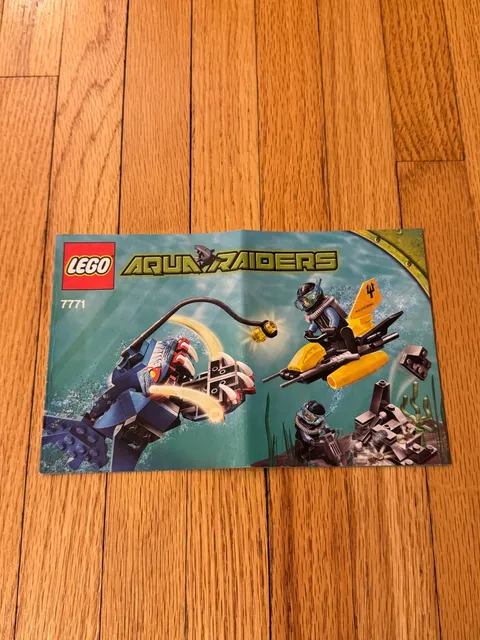 Lego Aqua Raiders Angler Ambush (7771) Instruction Booklet Only