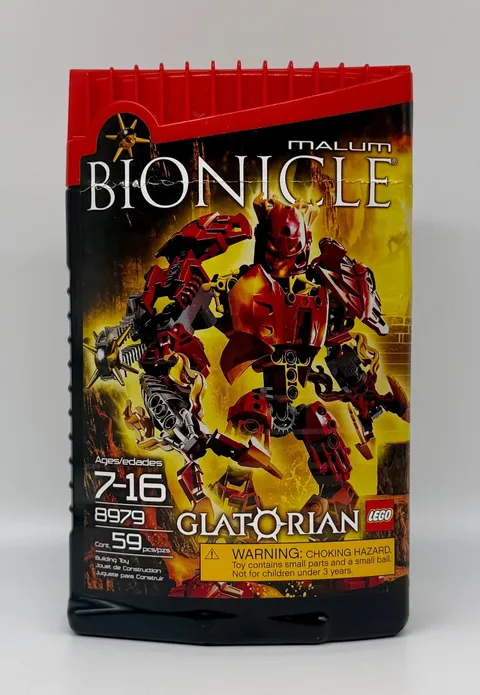 LEGO BIONICLE GLATORIAN 8979- MALUM- NIB/Sealed- Good Condition- Bottom Crack