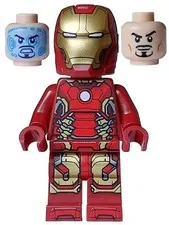 LEGO® Minifigure Super Heroes sh0974 Iron Man - Mark 43 Armor, Light Nougat Head