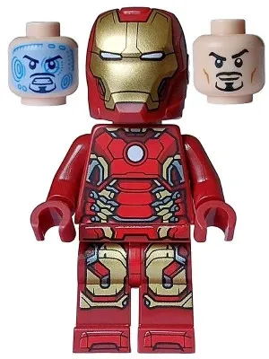 LEGO® Minifigure Super Heroes sh0974 Iron Man - Mark 43 Armor, Light Nougat Head