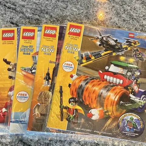 LEGO 2014 Catalog Lot 4pc Spring Summer Fall Late Holiday Illustrated English