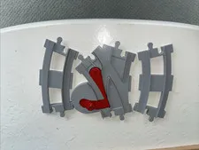 LEGO Duplo Train Track, 1 Switch Point Light Gray & 2 Curved track!