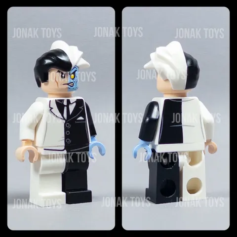 LEGO Batman Two-Face Animated Series Custom Figure- Pad Printed Hair!