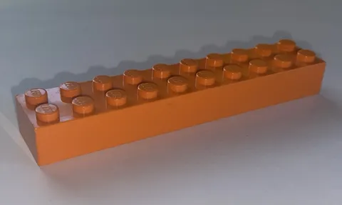 LEGO Orange 2x10 Brick VERY RARE Non-Production Q-ELEMENT (3006)