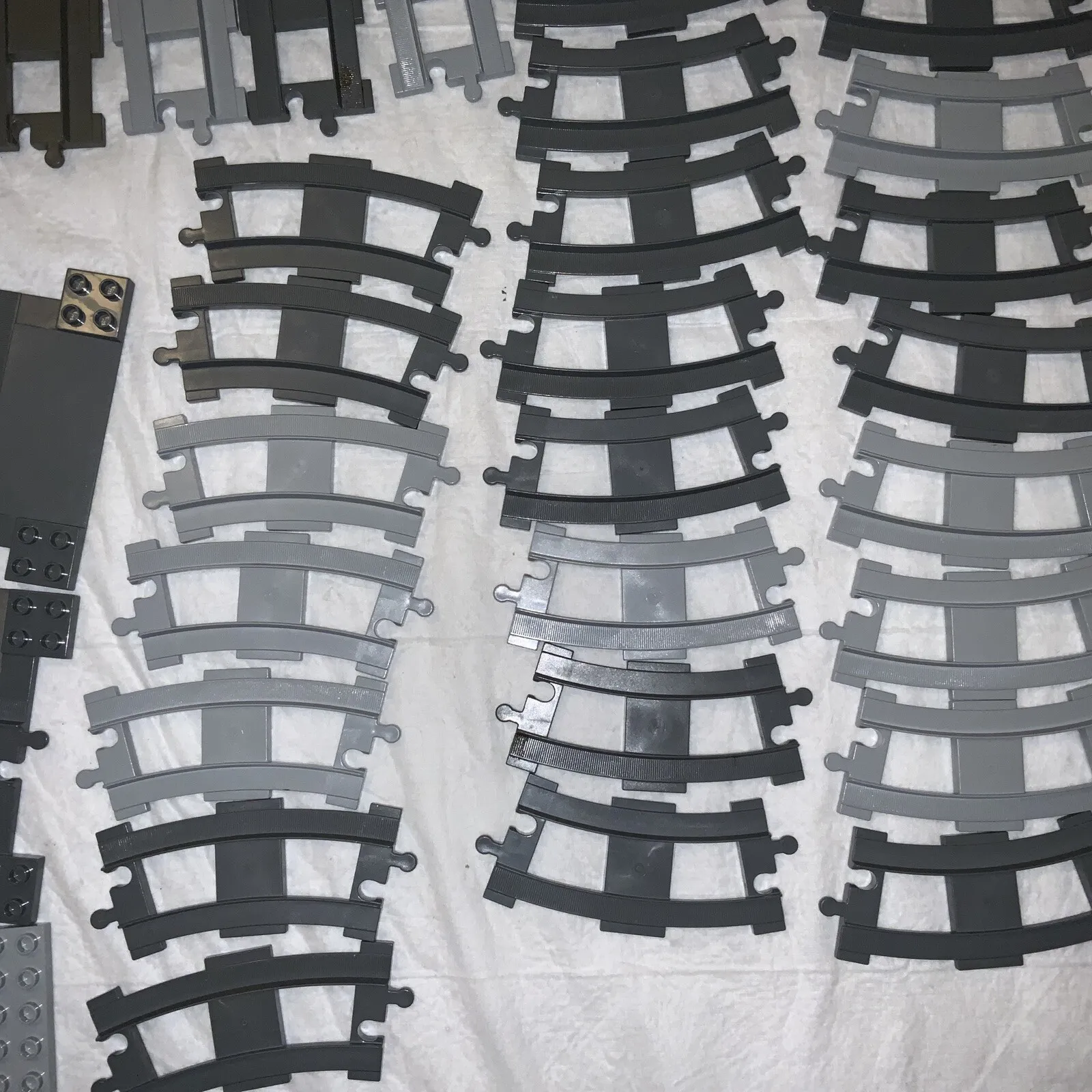 Lego Thomas Duplo 32 Gray Train Track Lot Straight and Curved Plus Extra