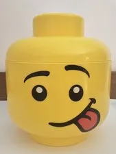 LEGO Small Storage Head Container Silly, Boy Tongue Out - Original, Never Used