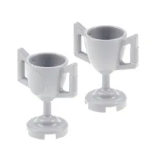 2x LEGO Cup Trophy Light Gray Batman 76052 41122 89801