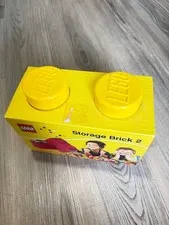 LEGO Box Blue Storage Brick  Stackable Container 2 Knobs