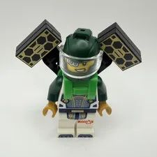 LEGO CITY Part cty1696 - Astronaut, male, green w/ solar panels - 1pc