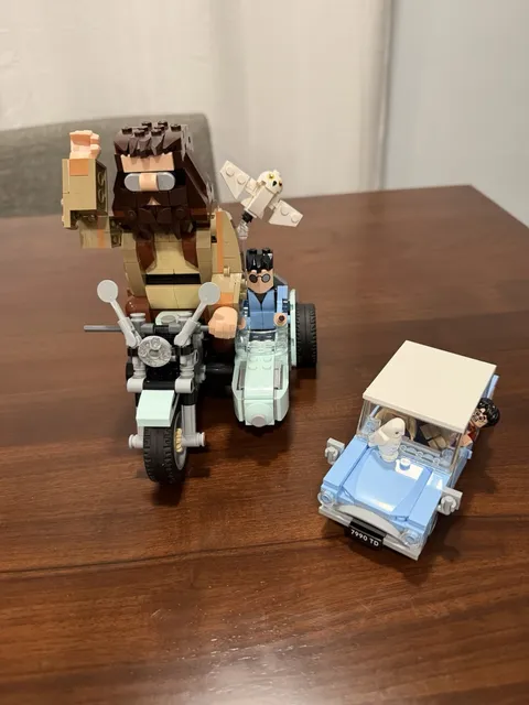 Harry Potter Lego Bundle Hagrid Motorcycle 76443 Ford Anglia 76424 Ron Weasley