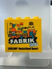 Lego Collectible Brick Custom Brick 2x4x3 Yellow Legoland Factory 2017