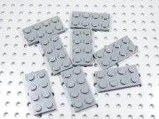 LEGO Lot of 8 Dark Bluish Gray 2x4 Plates BE