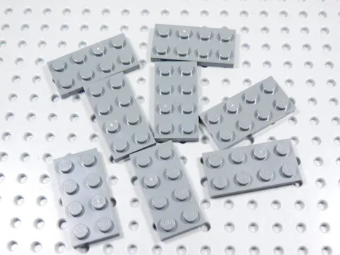 LEGO Lot of 8 Dark Bluish Gray 2x4 Plates BE