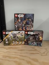 LEGO Star Wars Battlepack Bundle – (75345, 76373, 75412) New Sealed 501st Clone