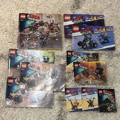 LEGO The LEGO Movie  Instruction Manual Lot of 8 sets (11 booklets) 1 70806 etc!