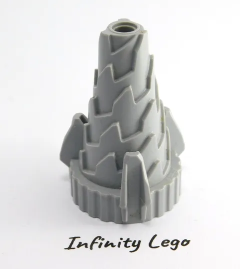 LEGO Light Bluish Grey Cone Stepped Drill with Spikes Ninjago (64713)  x1