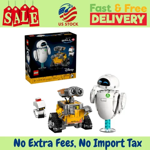 LEGO Disney Pixar WALL-E & EVE 43279 Adult Building Set Collectible
