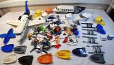 LEGO Plane Helicopter Tails Wheels Cockpit Fuselage Propellers Lot