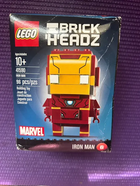 LEGO BRICKHEADZ: Iron Man (41590) Sealed New - minor box damage