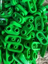 LEGO-NEW-#35480-BRIGHT GREEN-PLATE MODIFIED 1 X 2 RNDED W/ 2 OPEN STUD-25 PIECES