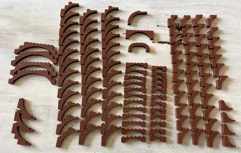 LEGO Brown Arch Lot 115 Pieces Mixed Sizes 1x3x2 1x3x3 1x5x4 Castle MOC