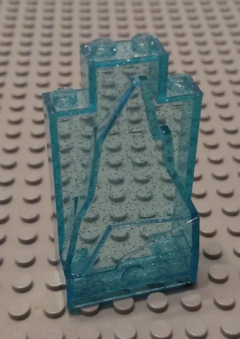 LEGO Glitter Translucent Light Blue 2x4x6 Rock Wall Panel from 41062