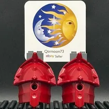 LEGO Brand KNIGHTS KINGDOM Large Figure Shoulder ARMOR Parts ~54175~ DARK RED x2