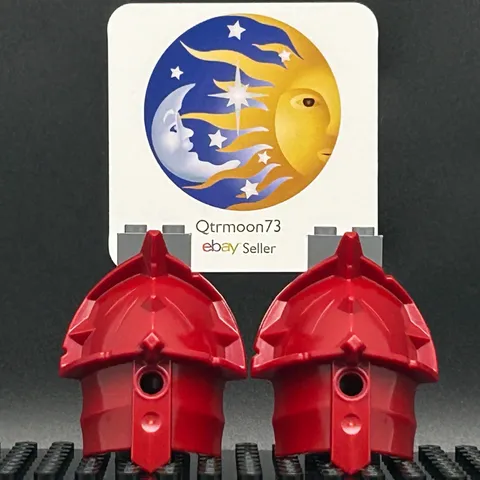 LEGO Brand KNIGHTS KINGDOM Large Figure Shoulder ARMOR Parts ~54175~ DARK RED x2