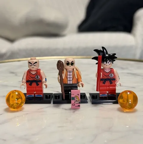 Lego Son Goku Krillin Master Roshi Dragon Ball Z Custom Printed Minifigure Lot