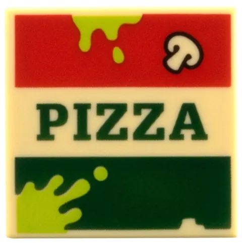 Lego NEW Trash MONSTER Minifigure TILE Tan PIZZA Box Garbage 2 x 2 71052 Part