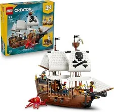 LEGO® Creator 3 in 1 Iconic Pirate Ship 31387 Toy for Kids - Construct a Pirate 