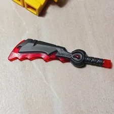 New LEGO Viking Sword Axe Trans Red Jagged Axe Thick Weapon Awesome Moon Shape