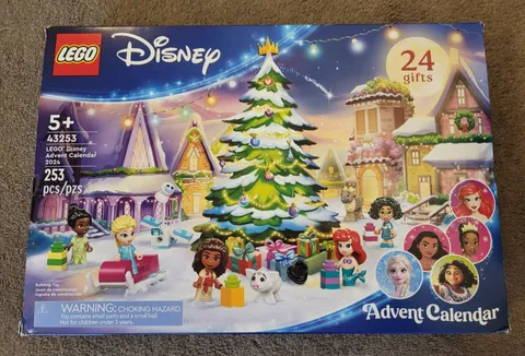 LEGO 43253 Disney 2024 Advent Calendar Ariel Moana Tiana Elsa Snowgie 253pc NEW