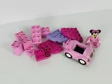 LEGO Duplo Minnie Mouse Lot Car Figure Pink Bricks Disney