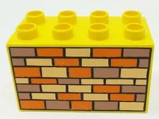 Duplo Bob the Builder Yellow 2x6 with Brick Pattern 3275 3282 3276