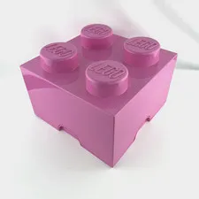 LEGO Pink Storage Brick 2x2 Cube 4 Stud Stackable Container Box #234
