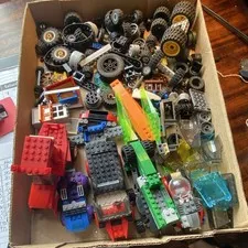 LEGO Vehicle Wheels Tires Windshields Parts Bulk Lot Plastic Multicolor Box