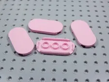 LEGO Lot of 4 Pink 2x4 Smooth Oval Tiles Plates BN