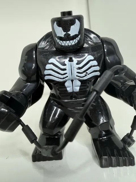 Lego Big Fig Custom Grinning Venom With Lasso Minifigure Large