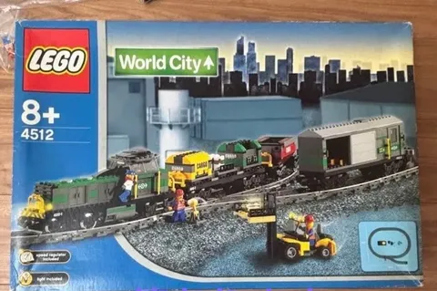 LEGO World City Cargo Train 4512 In 2003 Used Retired W/Manual As Is