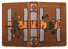 Lego 4730 Vintage Brown BOOK  Black Ink Splotches HP Tom Riddle's Diary D423