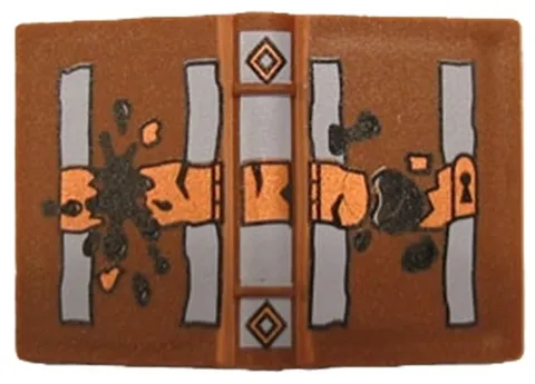 Lego 4730 Vintage Brown BOOK  Black Ink Splotches HP Tom Riddle's Diary D423