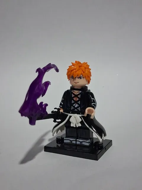 Kurosaki Ichigo Custom Lego Bleach Japanese Anime Serie Minifigure Hero 
