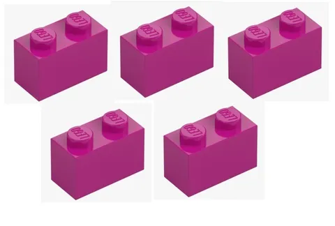 LEGO ® 5x brick 1x2 bright Reddish violet 3004 element 4519195 pink building block