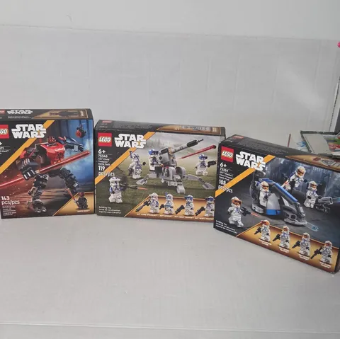 LEGO Star Wars Battle Pack Lot 75345 75359 75411 3 Complete Sets