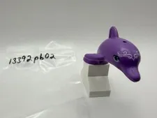 LEGO Friends part 13392pb02 - Purple/White Printed Dolphin, Elves Delphia- 1pc