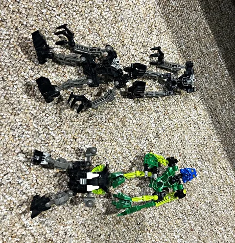 LEGO BIONICLE-Style Buildable Figure Parts Lot, Multicolor Plastic