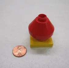 Lego Duplo RED LAMP on YELLOW STAND for HOME HOUSE SPECIALTY BLOCK